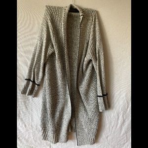 Long gray cardigan